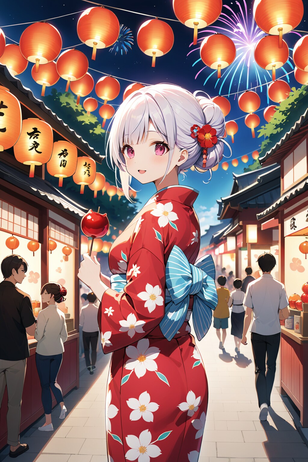 お祭りの風景 | の人気AIイラスト・グラビア