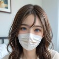 「マスクの下」AIイラストの投稿企画 5枚目