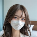「マスクの下」AIイラストの投稿企画 8枚目