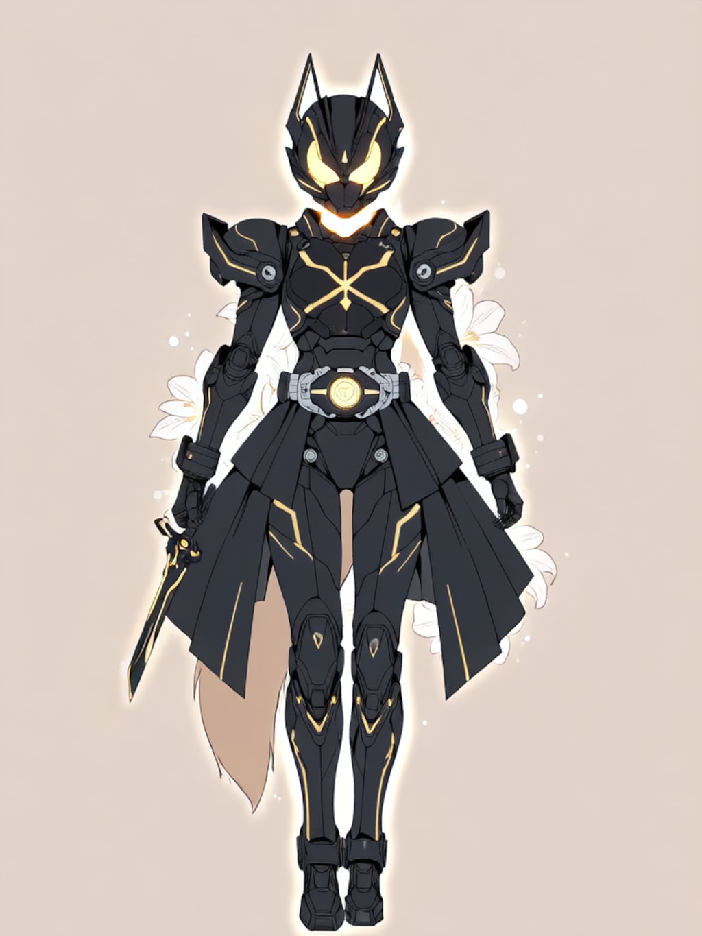 変身！イヌミミパワードスーツ ブラック！【パラパライラスト】