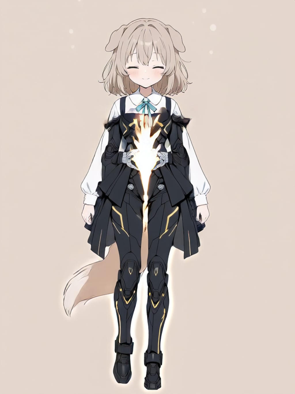 変身！イヌミミパワードスーツ ブラック！【パラパライラスト】