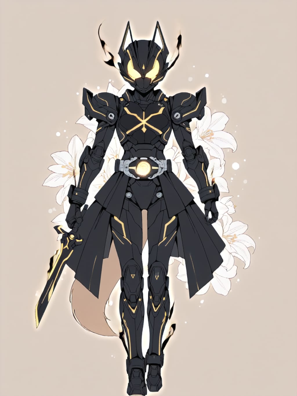 変身！イヌミミパワードスーツ ブラック！【パラパライラスト】