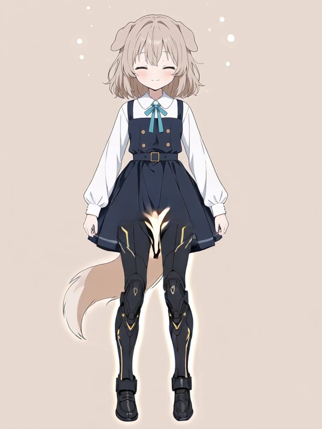 変身！イヌミミパワードスーツ ブラック！【パラパライラスト】