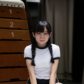 コスプレ写真風_おさげの体操服少女 8枚目