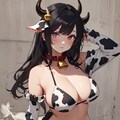 かわいい牛柄ビキニちゃん 2枚目