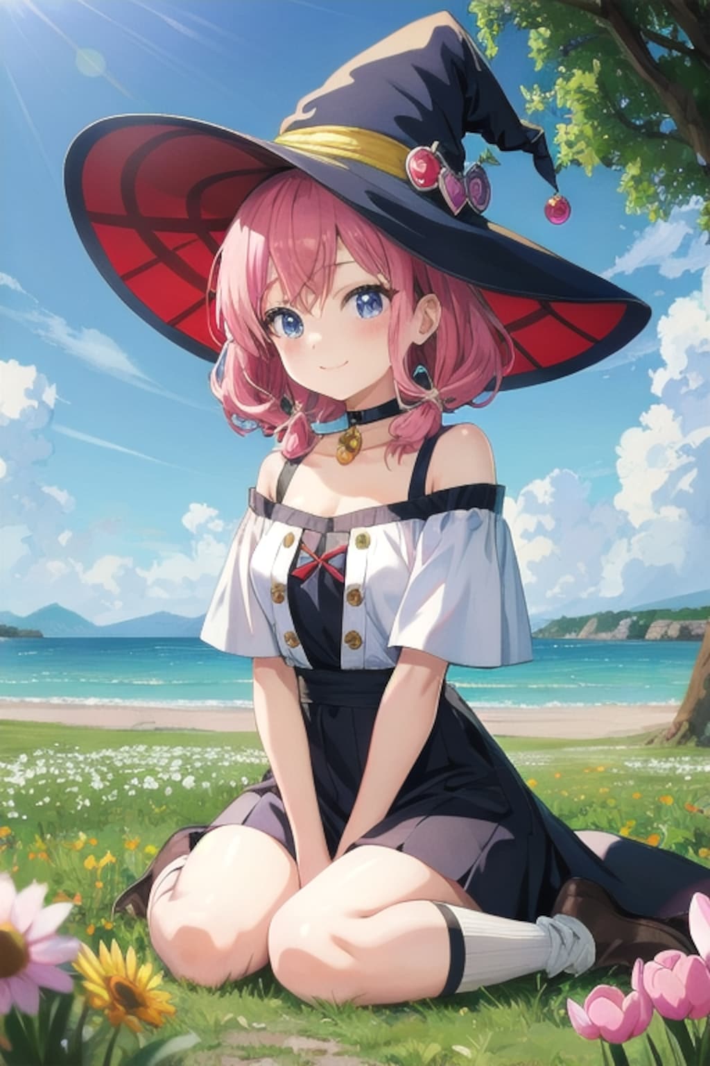 砂浜の魔女と青空