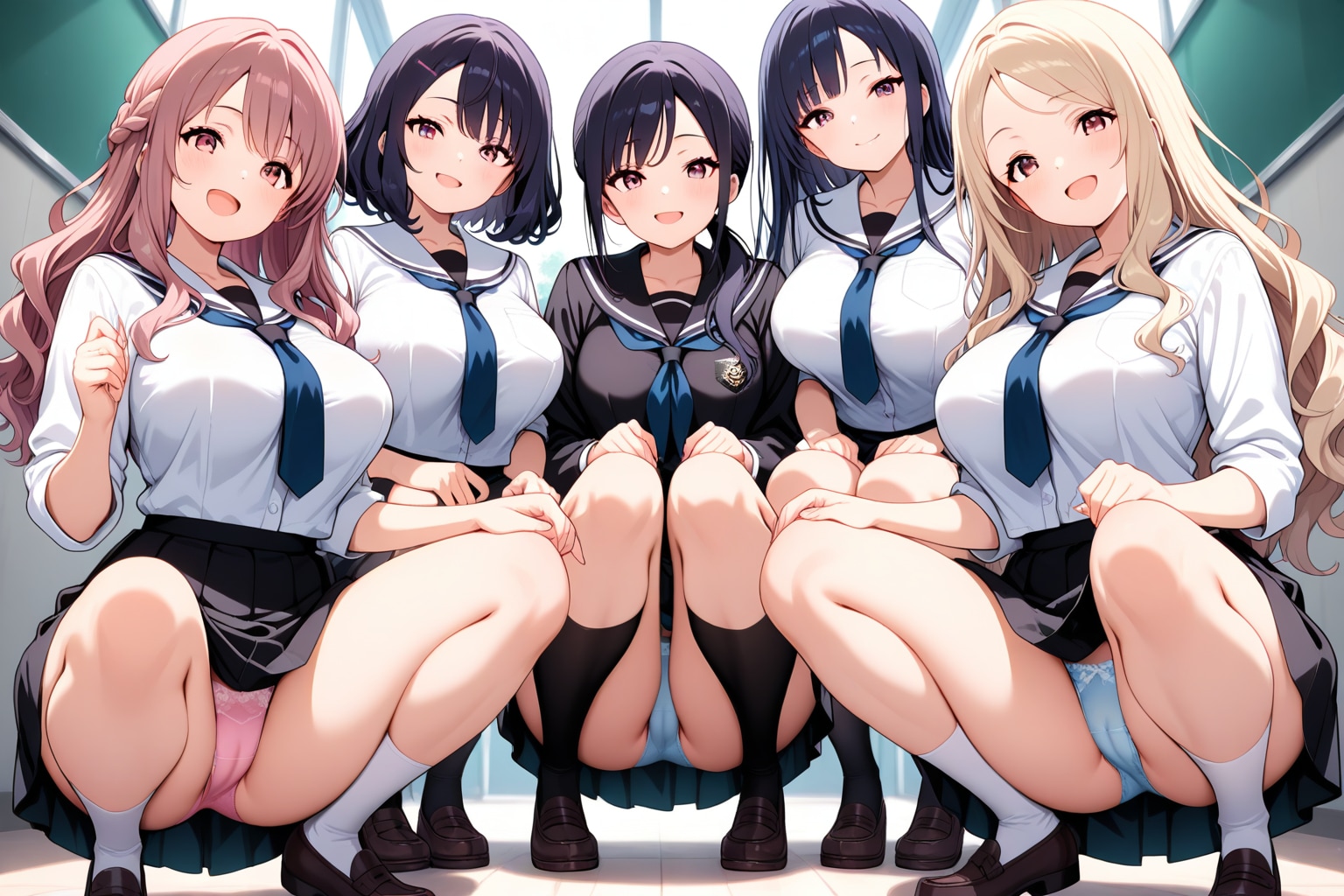 しゃがみパンチラ