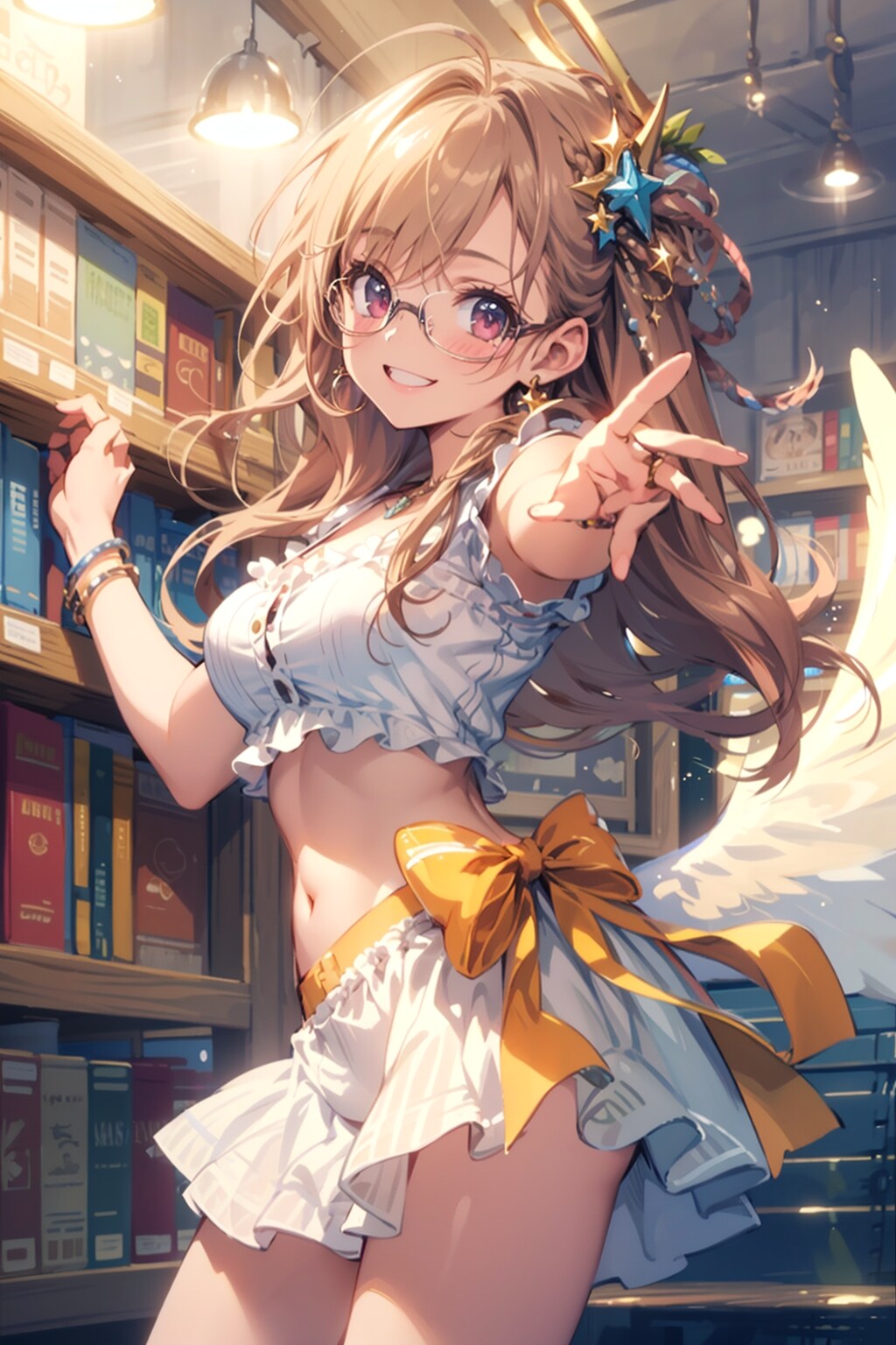 TOPAZで画像生成テスト⑤（図書館ではお静かに…？）