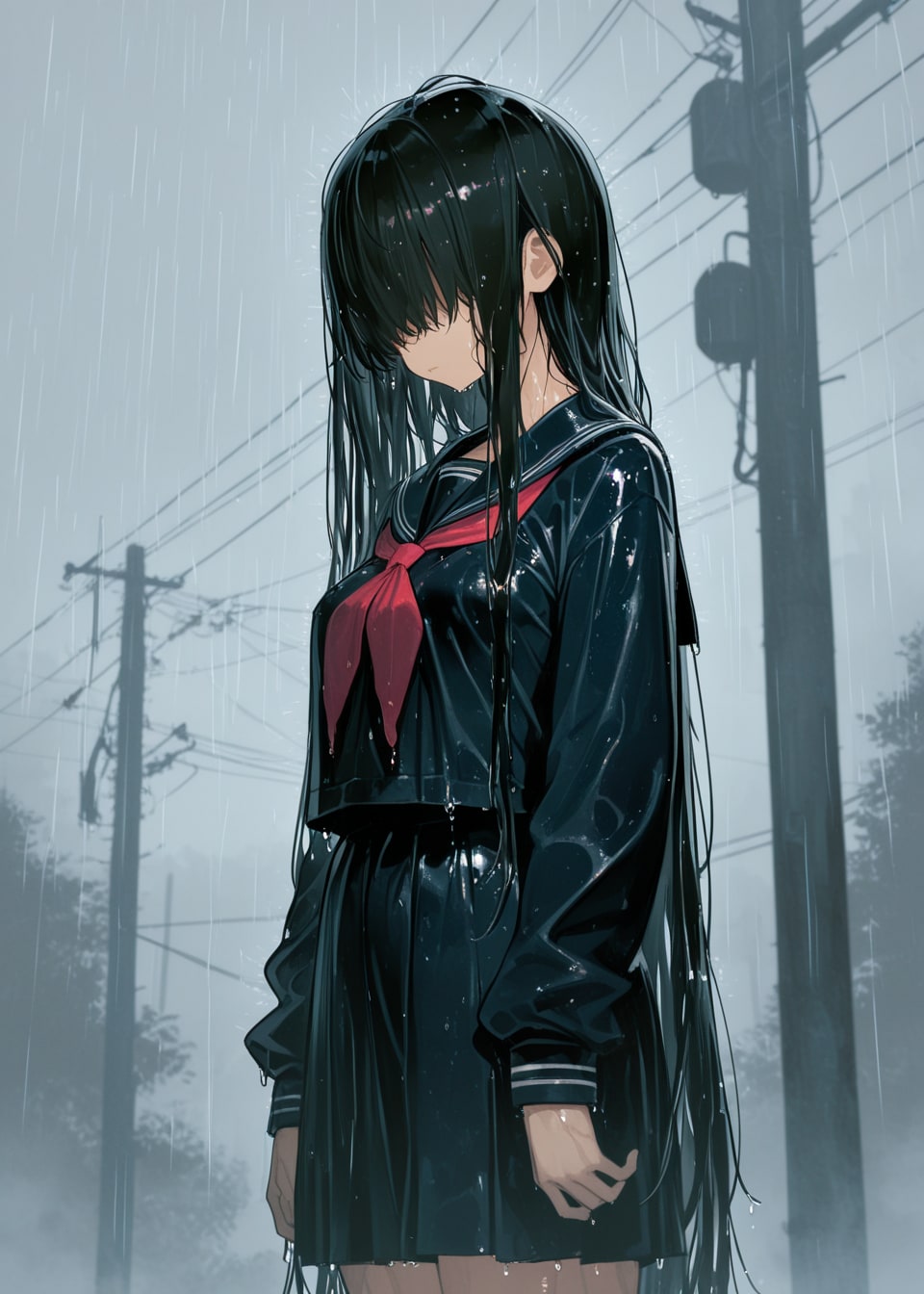 傘忘れちゃった😉 | の人気AIイラスト・グラビア