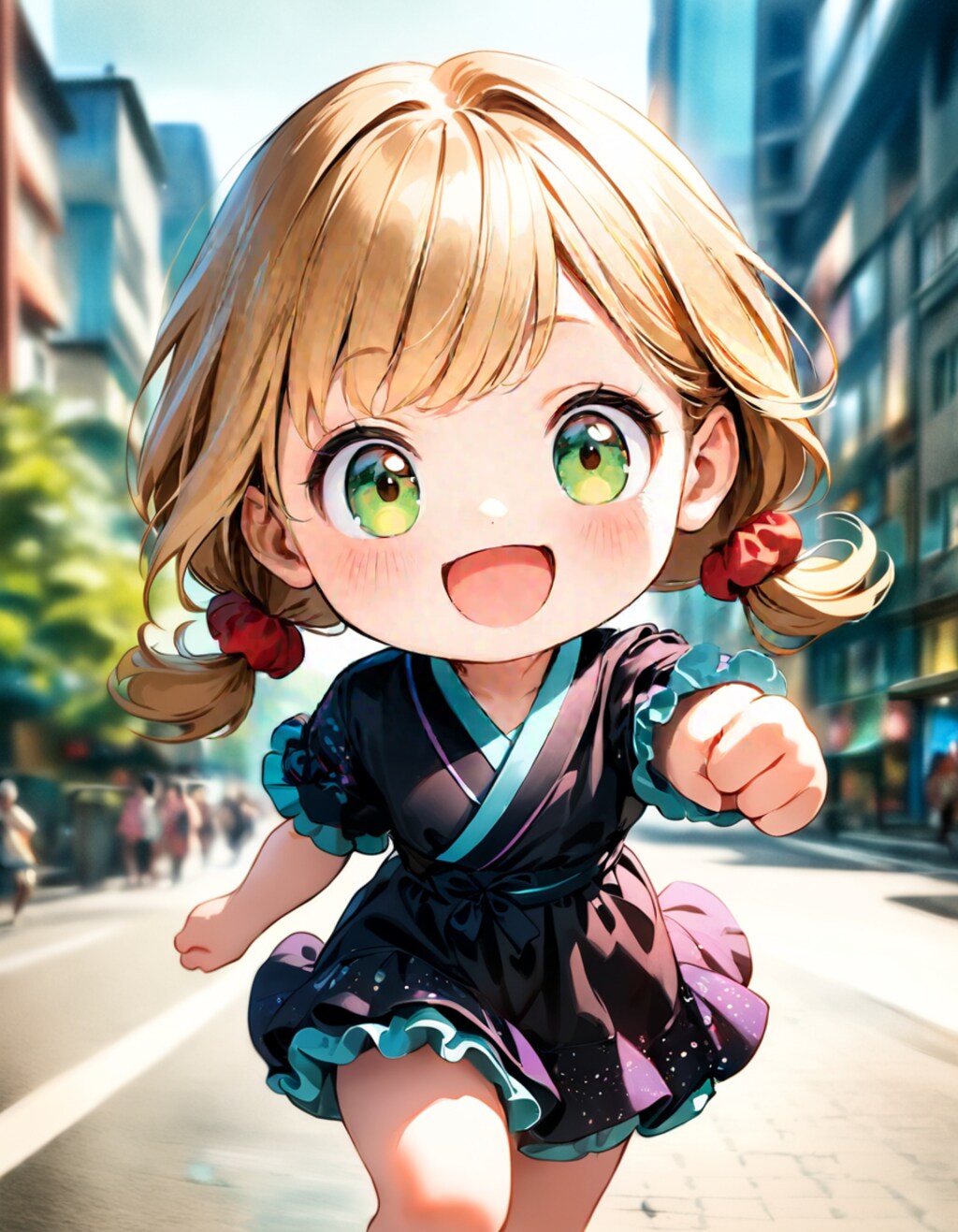 浴衣の茉莉花ちゃん