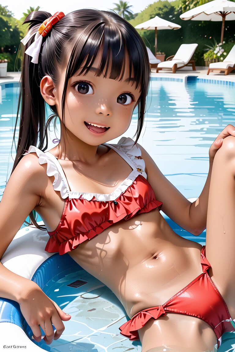 プールで夏休み