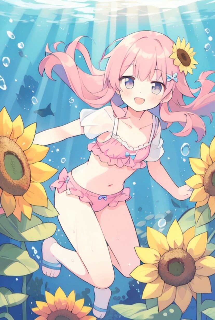 水中ひまわり3🌻