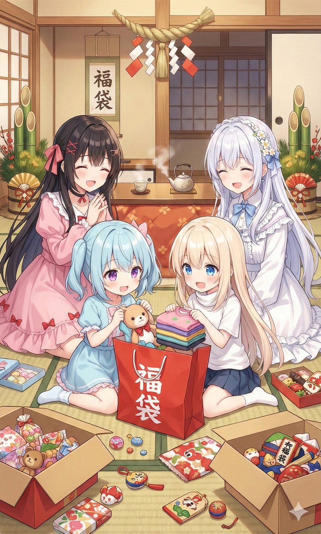 福袋開けるのでしゅ！