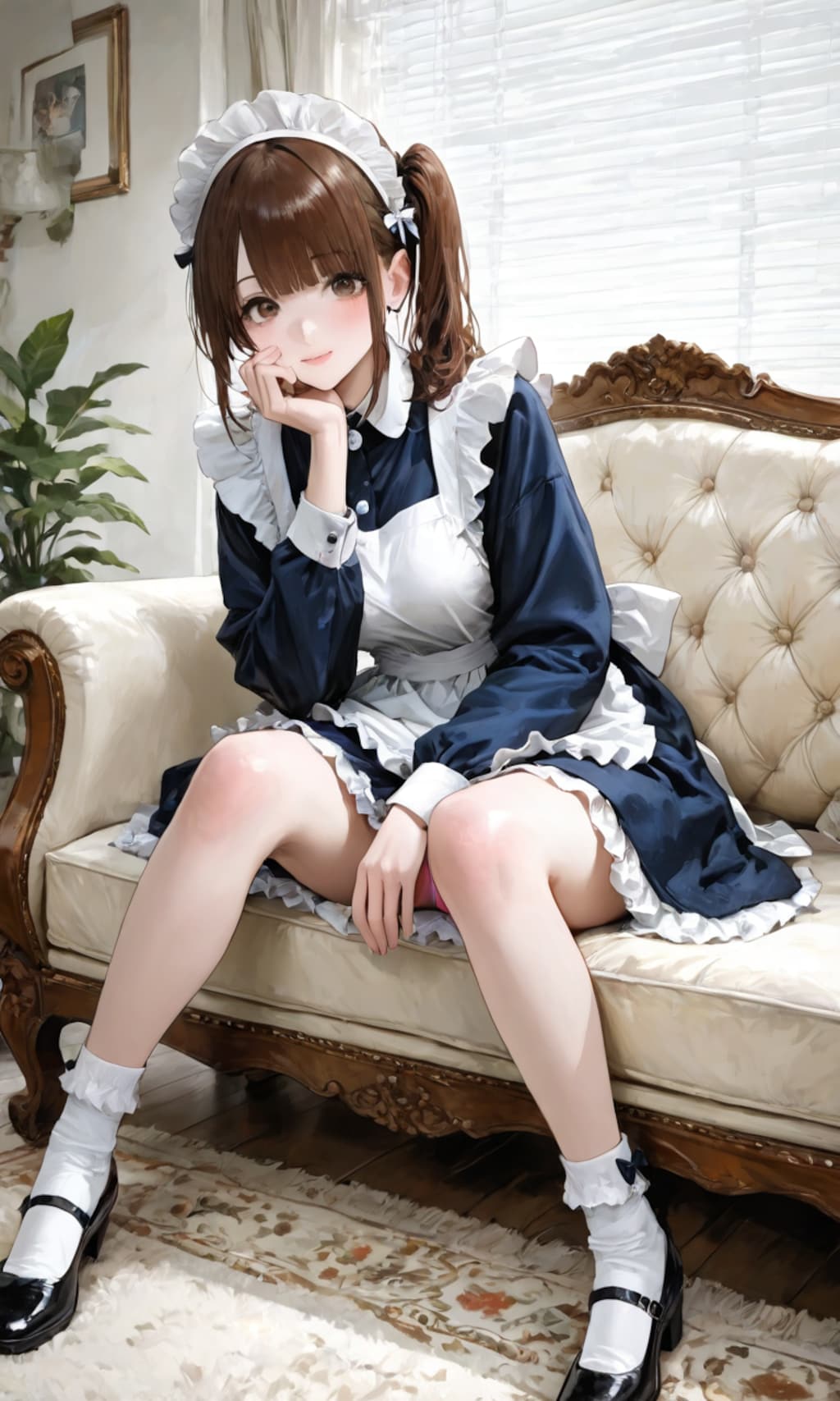 サイドポニーなメイドさん