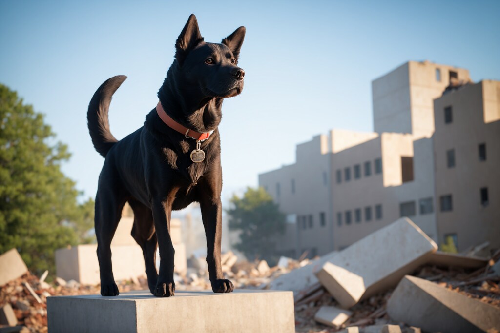 自分を銅像だと思い込んでいるわんこと銅像のわんこ