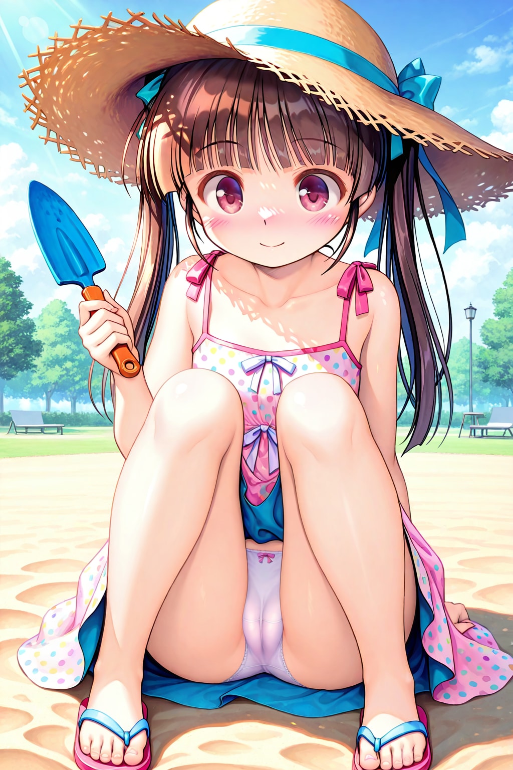 砂遊びするよ