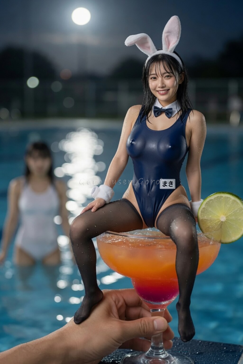 小さい彼女のスク水バニー(R-15)