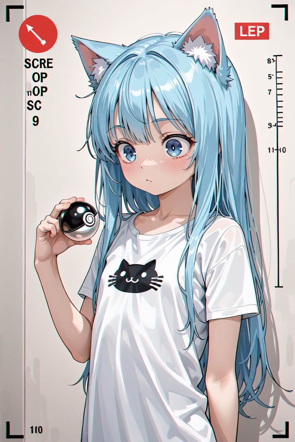 MOKAちゃんの次の子を捕まえる練習をしているさくら