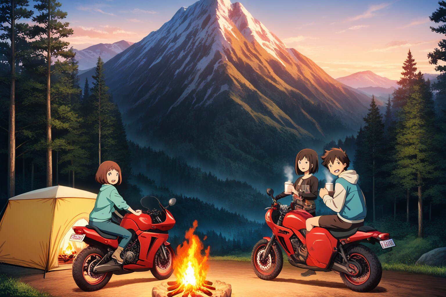 ツーリングキャンプ | の人気AIイラスト・グラビア