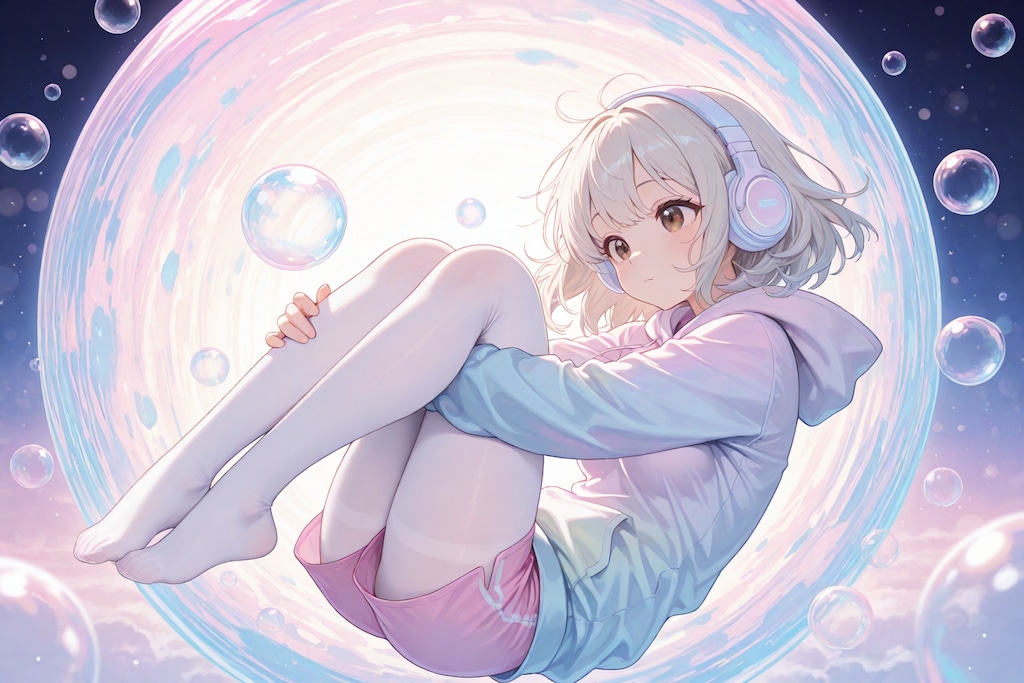 Let the bubbles hold me on a rainy day, Lily.