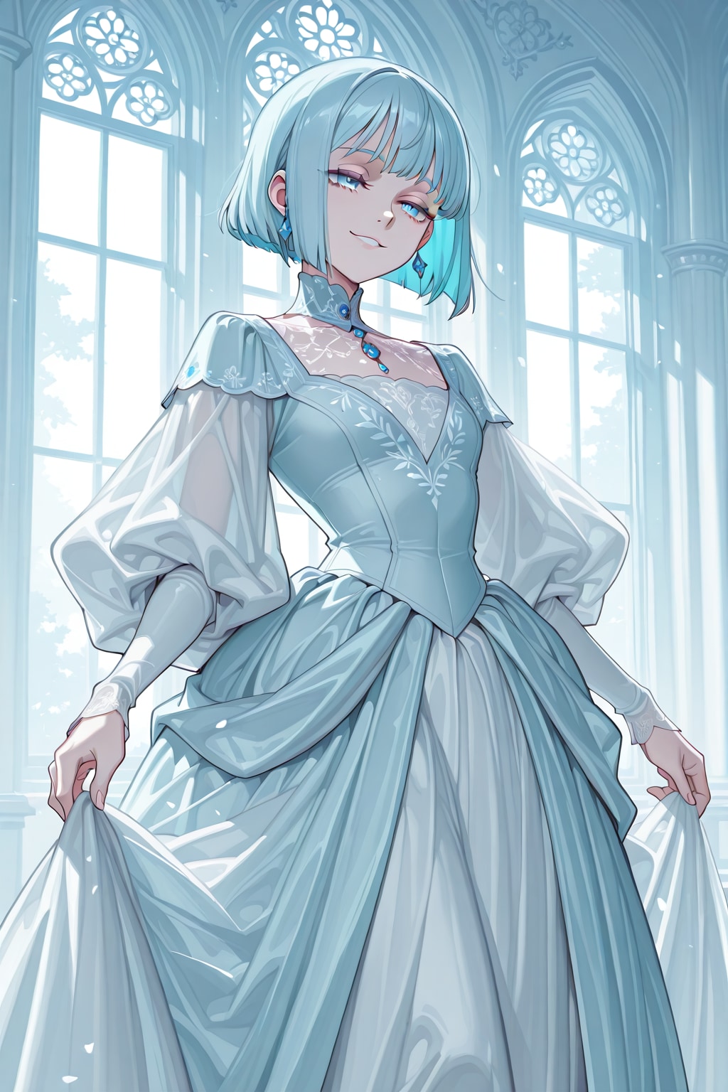 青いドレスの秘密 | の人気AIイラスト・グラビア