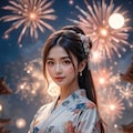 夏祭りと花火 3枚目
