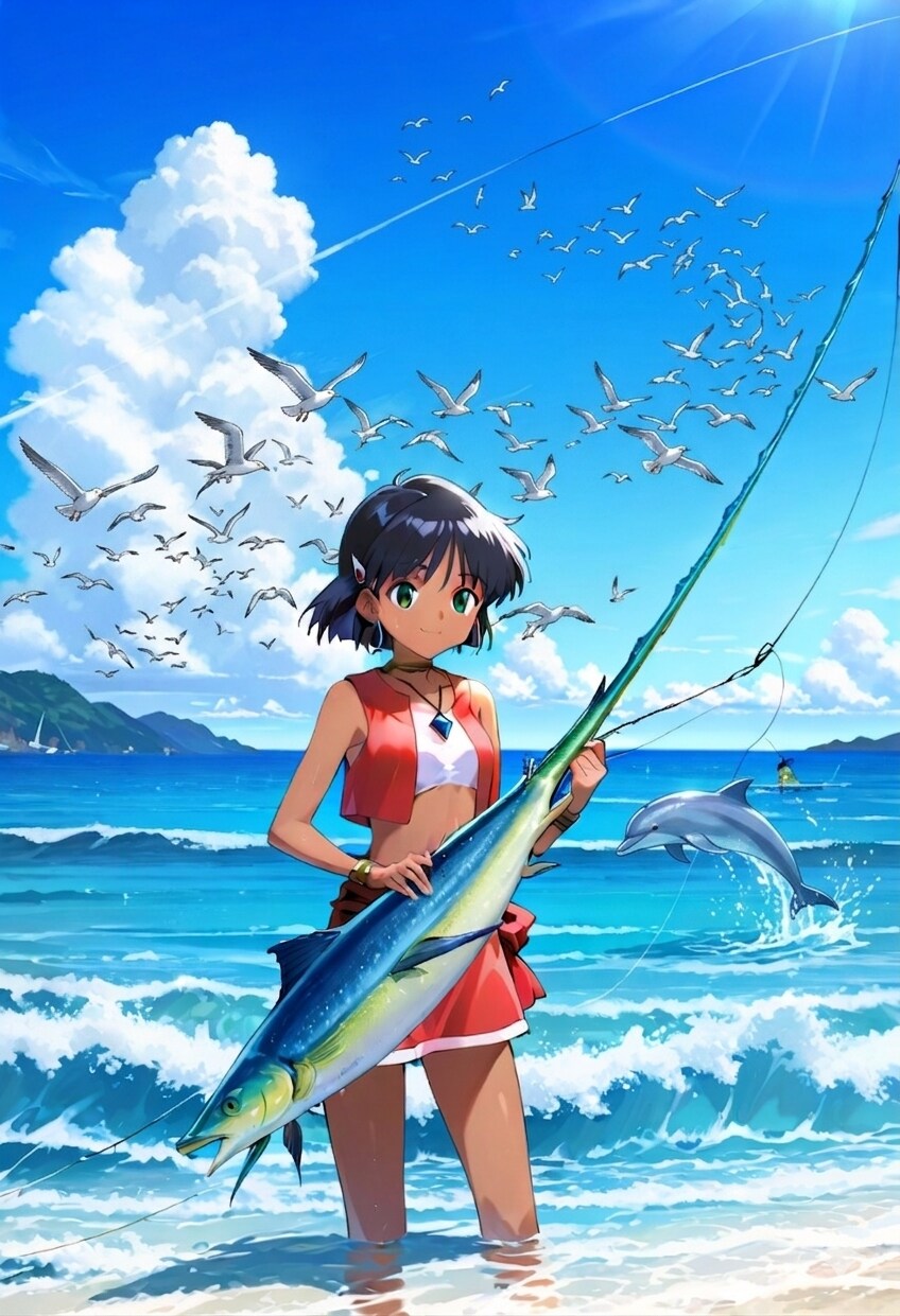 ふしぎの海のナディア「ひさんよう狙い」（油彩風）