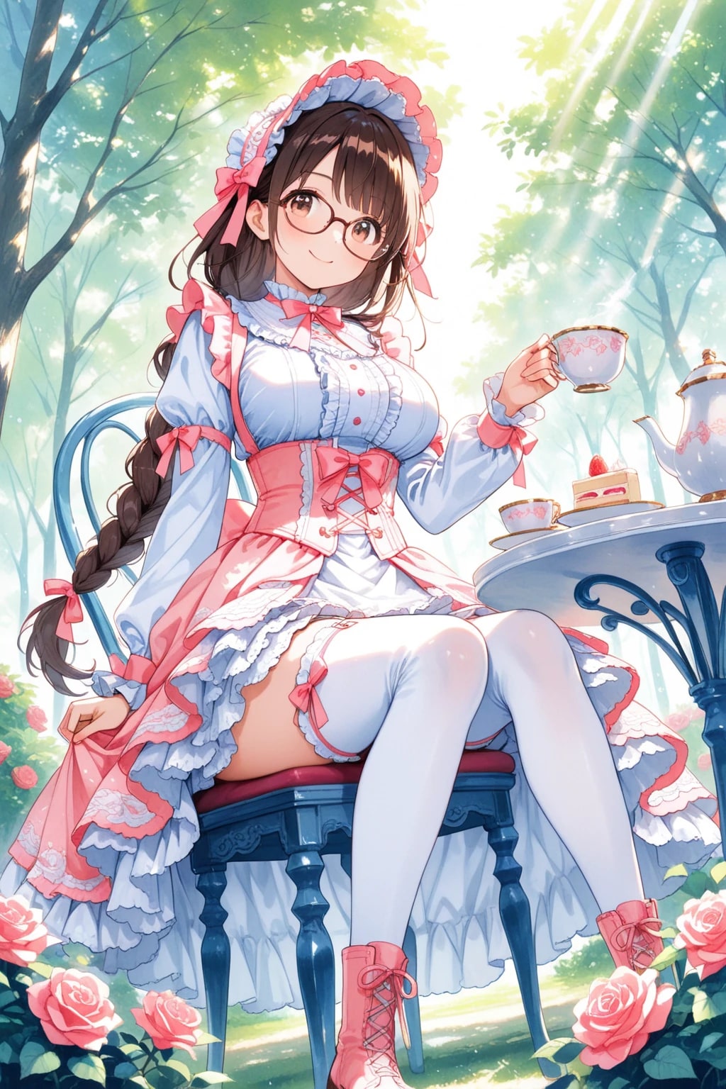 おいでよ お茶会の森 | の人気AIイラスト・グラビア