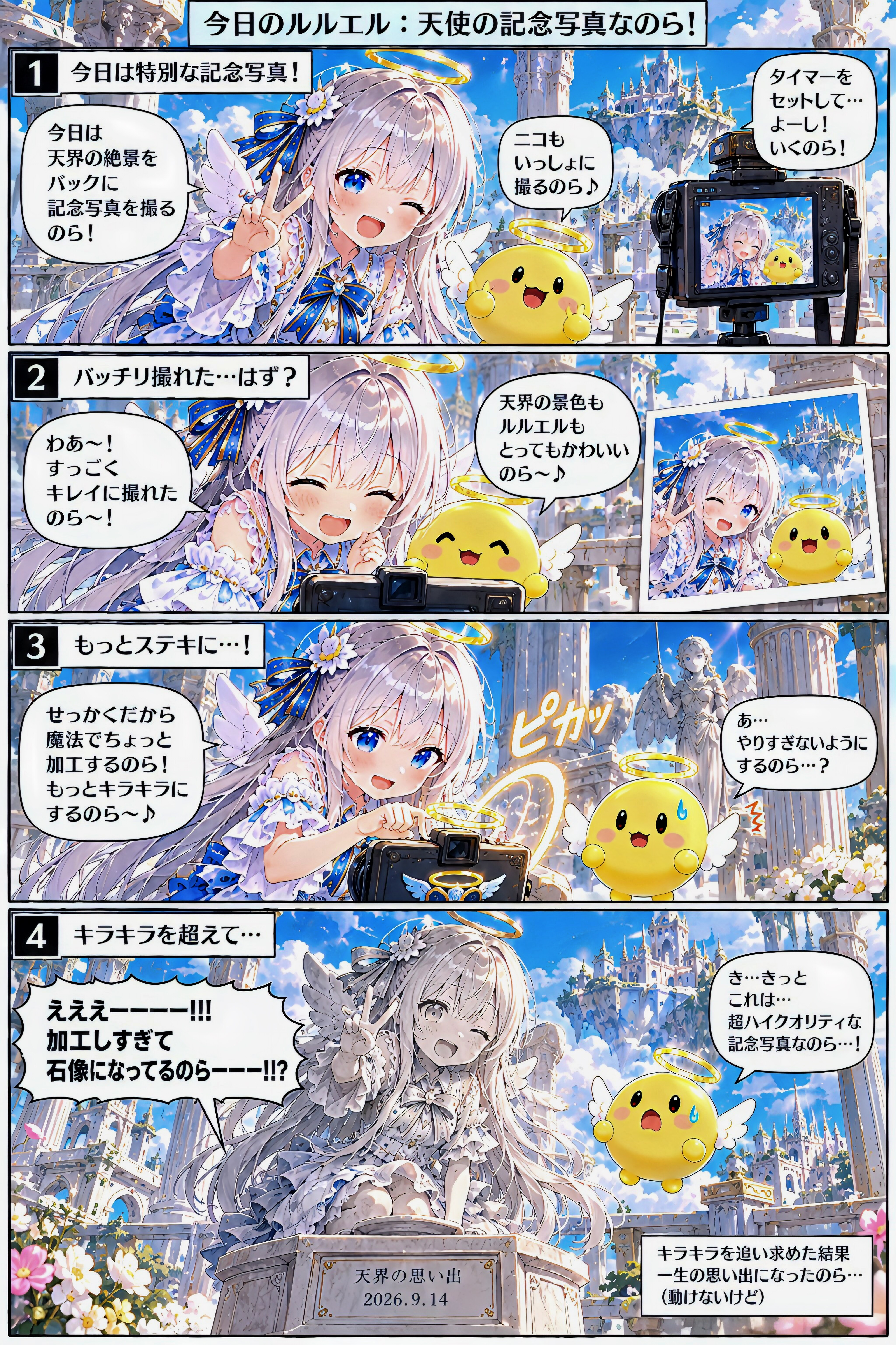 天使の記念写真なのら～ | の人気AIイラスト・グラビア