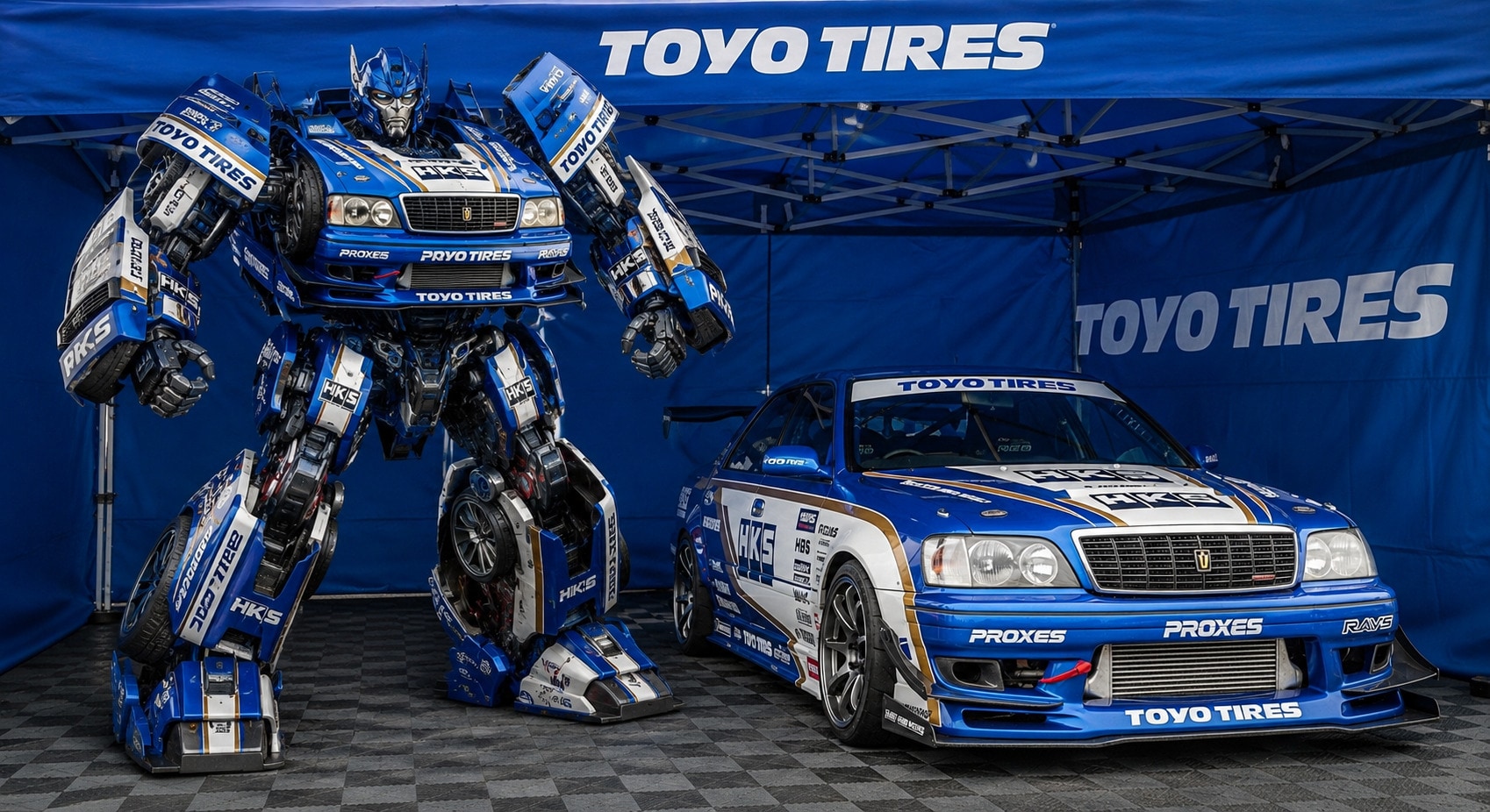 トーヨータイヤクラウンのドリ車　トランスフォーマー | の人気AIイラスト・グラビア