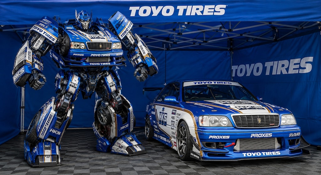 トーヨータイヤクラウンのドリ車　トランスフォーマー