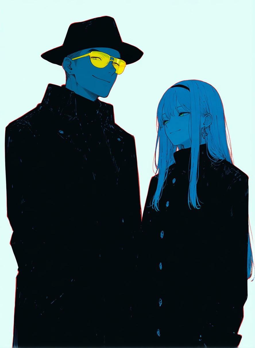 青と黄
