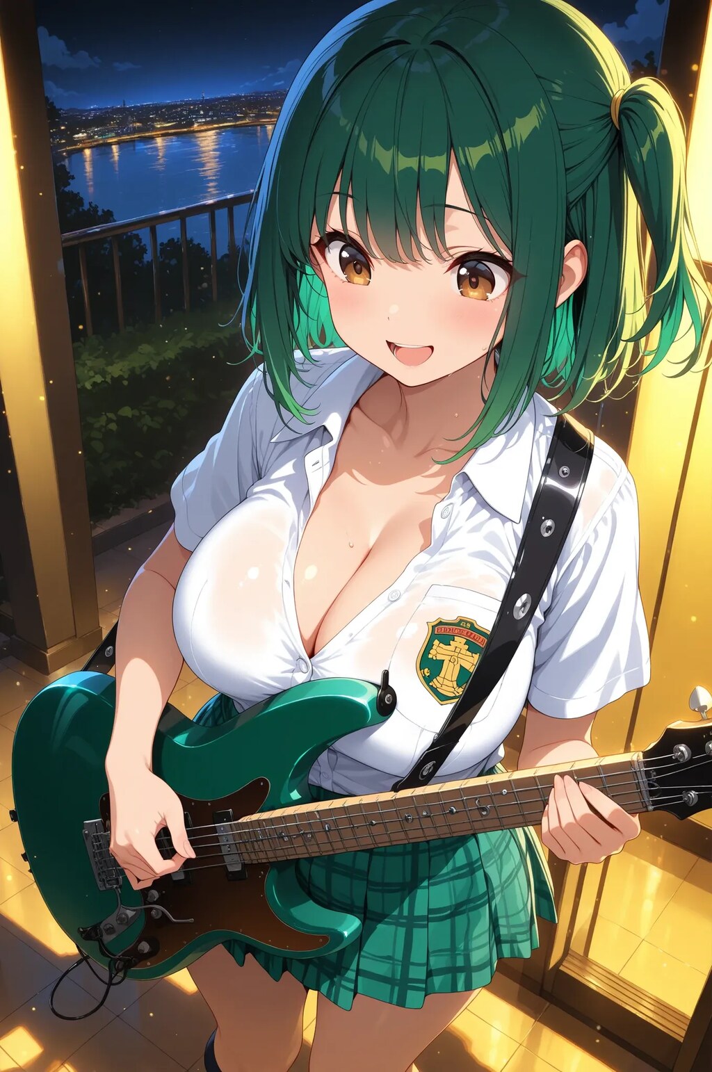 ギターに没頭🎸よもぎちゃん💓