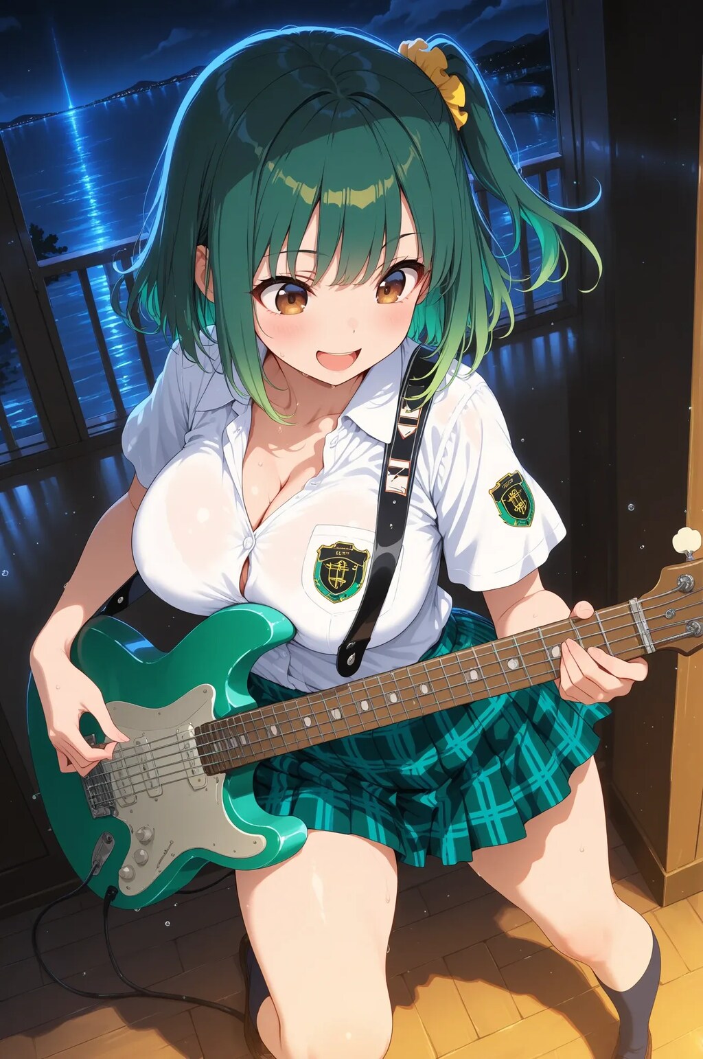 ギターに没頭🎸よもぎちゃん💓