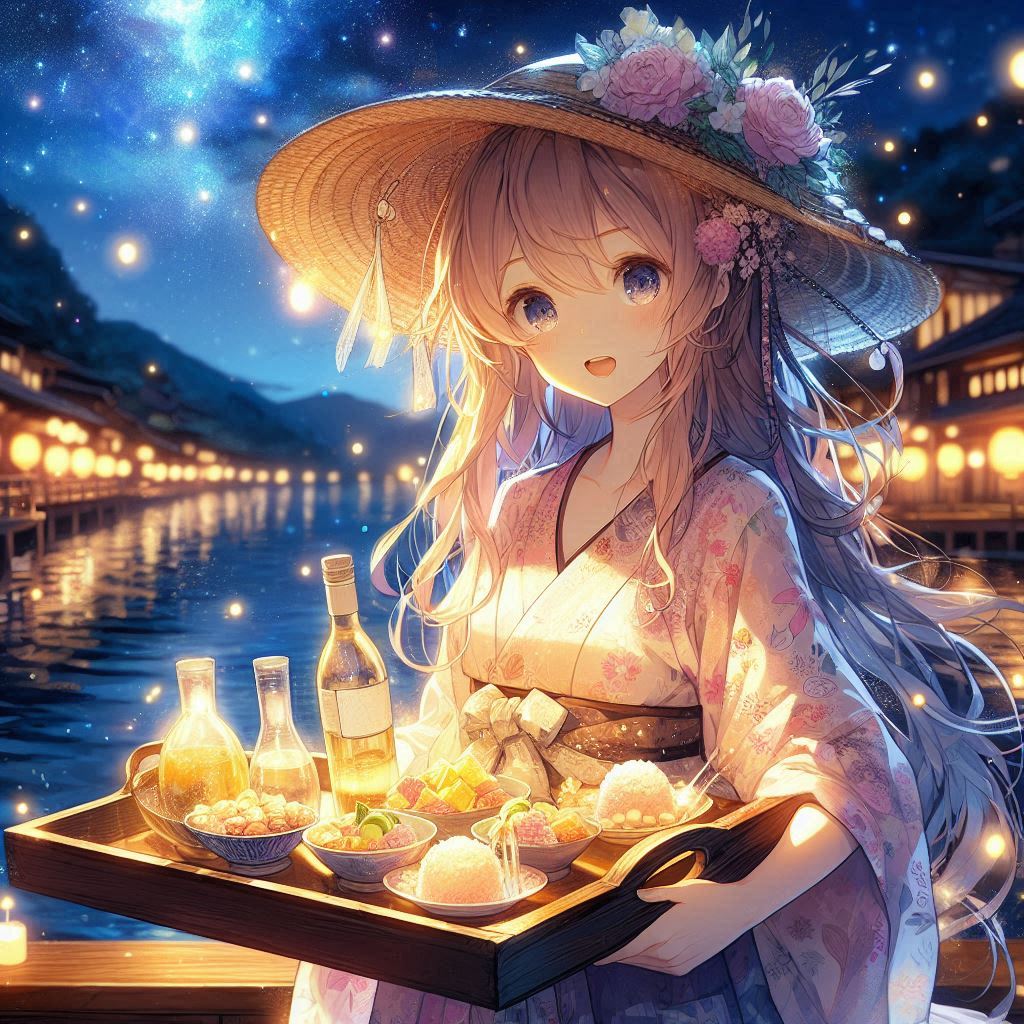 星河の屋台酒場 | の人気AIイラスト・グラビア