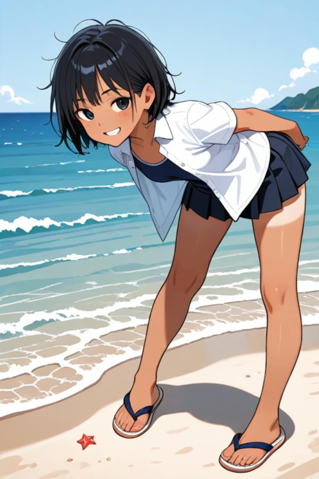 ね、泳いでいこ？