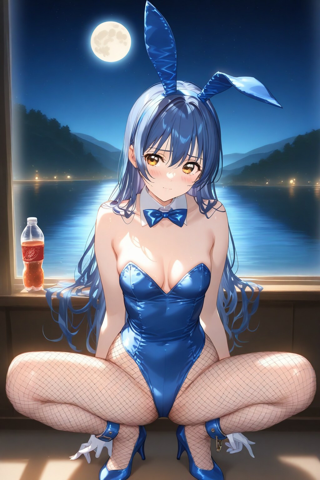 バニー衣装の海未さんと湖畔で