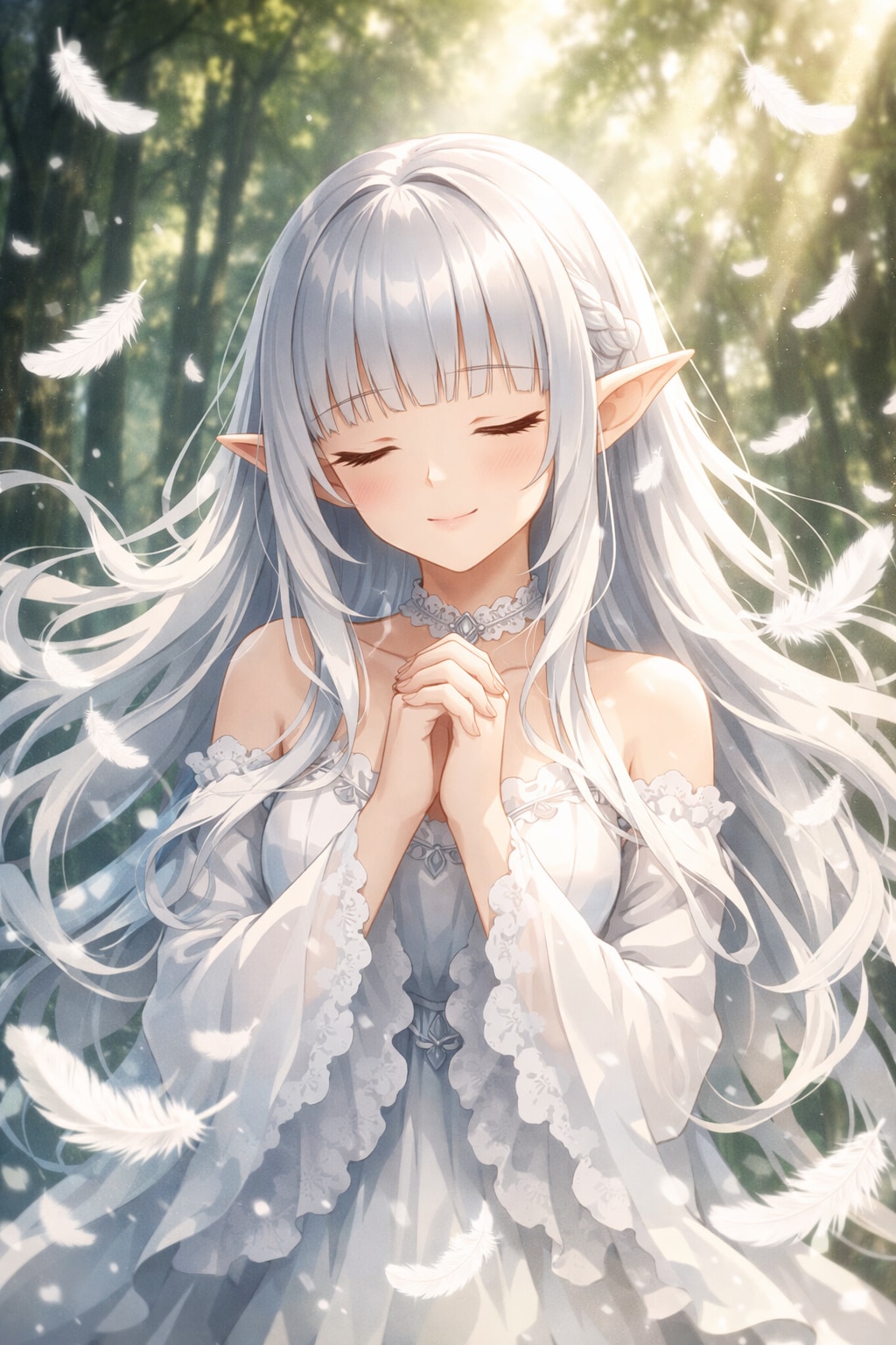 白い羽根に包まれて。 | の人気AIイラスト・グラビア