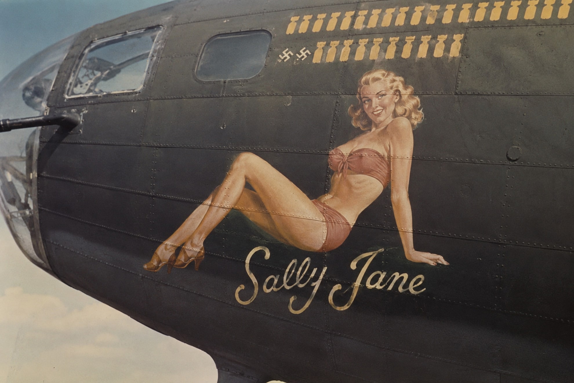 【ビキニとナイスバディ】B17フライングフォートレスのノーズアート(煩悩主催「ビキニとナイスバディ」エントリー作品)
