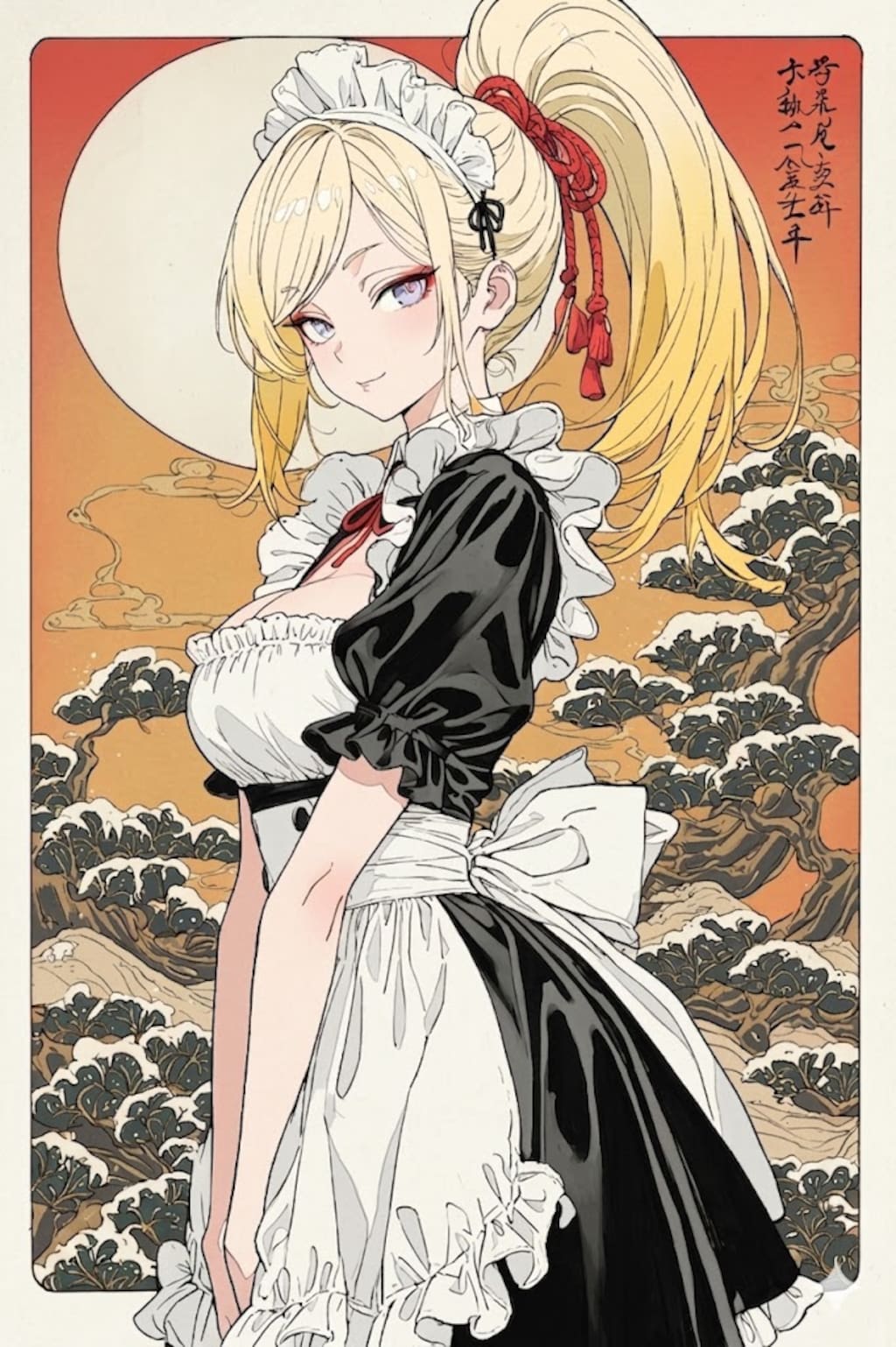 浮世絵風メイド