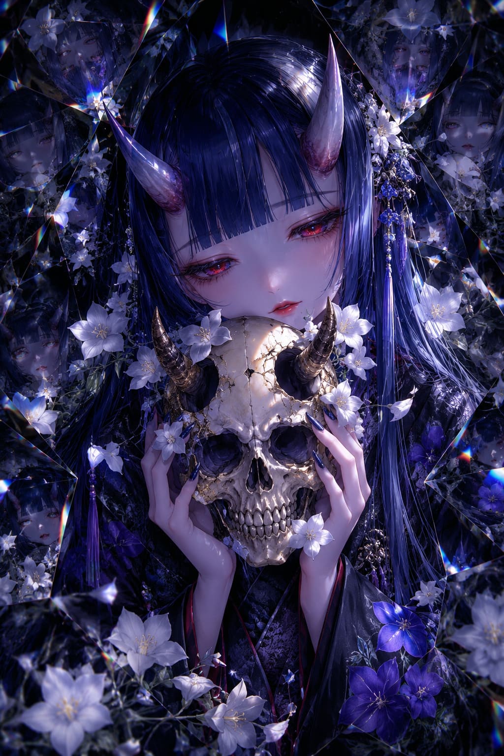 髑髏×和 | の人気AIイラスト・グラビア