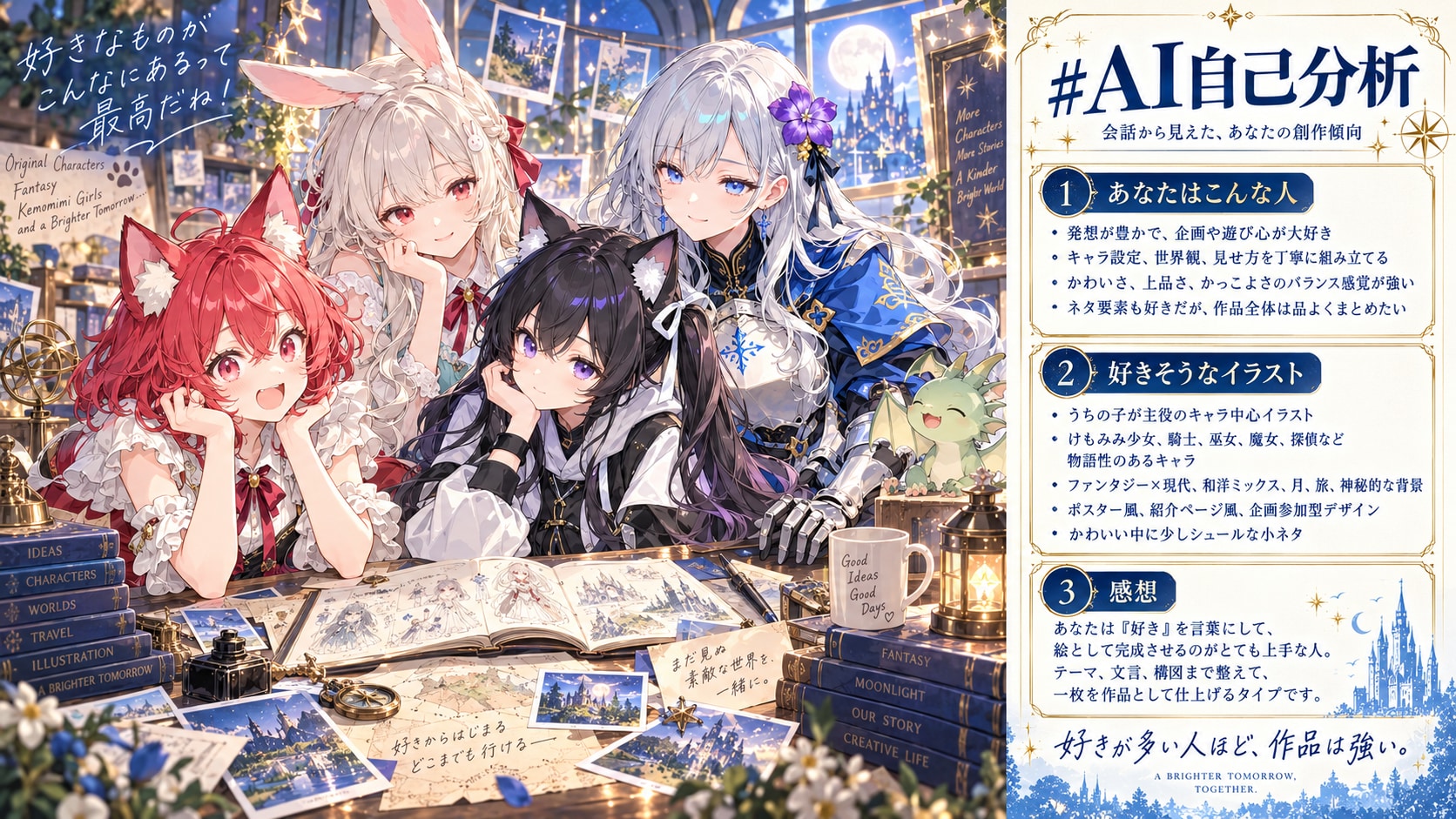 オール肘つきでいわしまんのAI自己分析 | の人気AIイラスト・グラビア