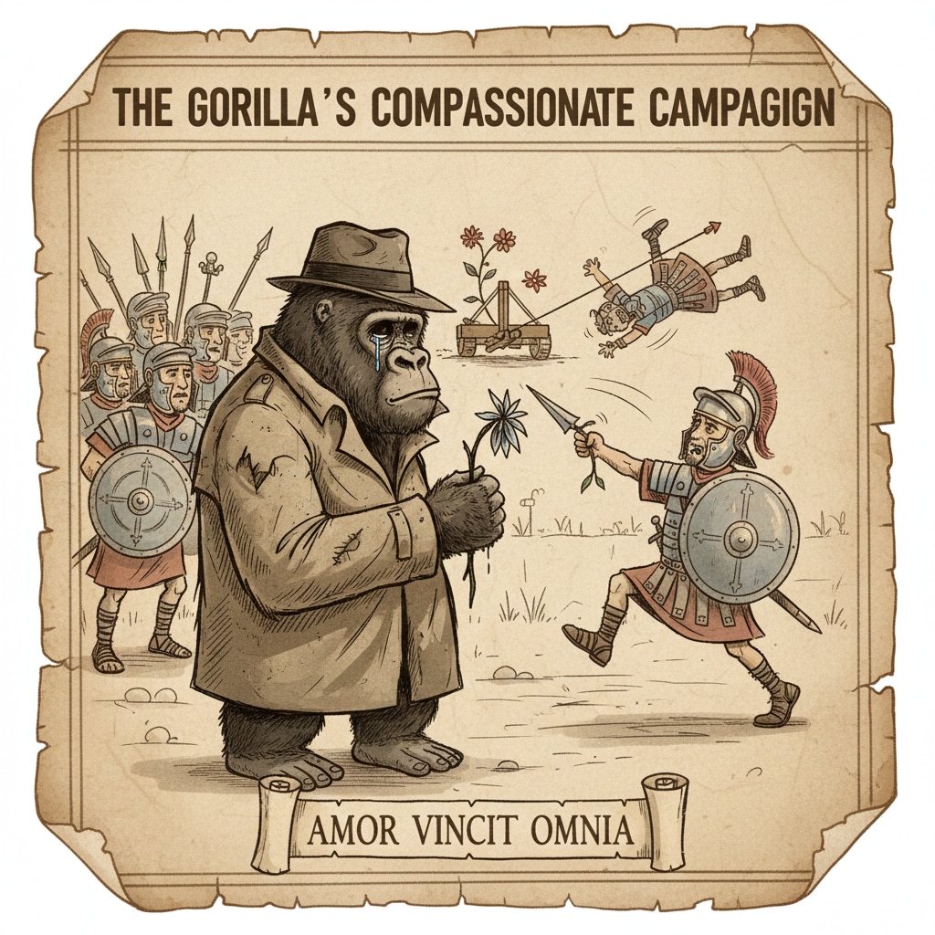 古代の軍隊対センチメンタルゴリラの戦い | の人気AIイラスト・グラビア