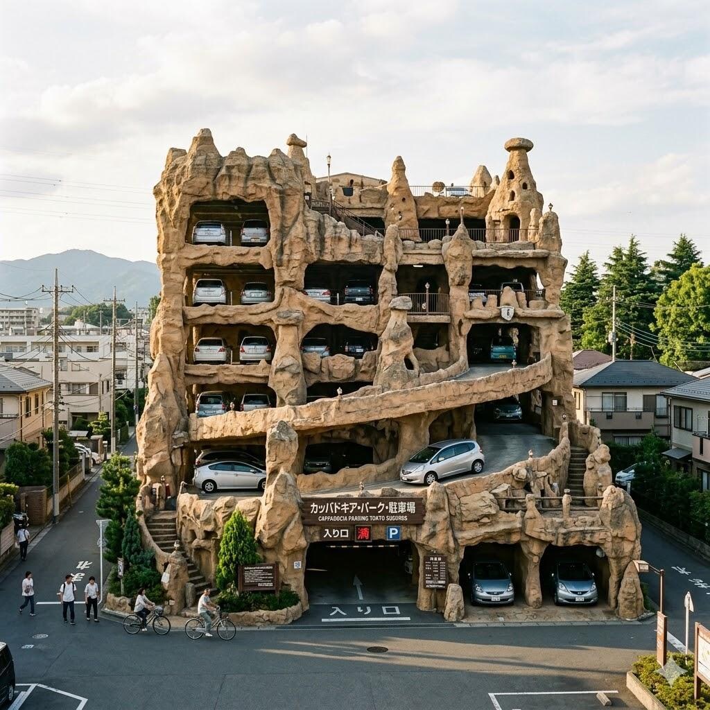 カッパドキア立体駐車場