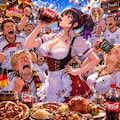 ドイツの酒場で大和魂を見せつける藤俵瑛子ちゃん🩷 2枚目