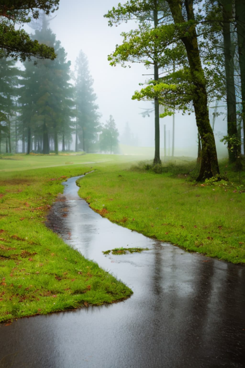 雨上がりの小道