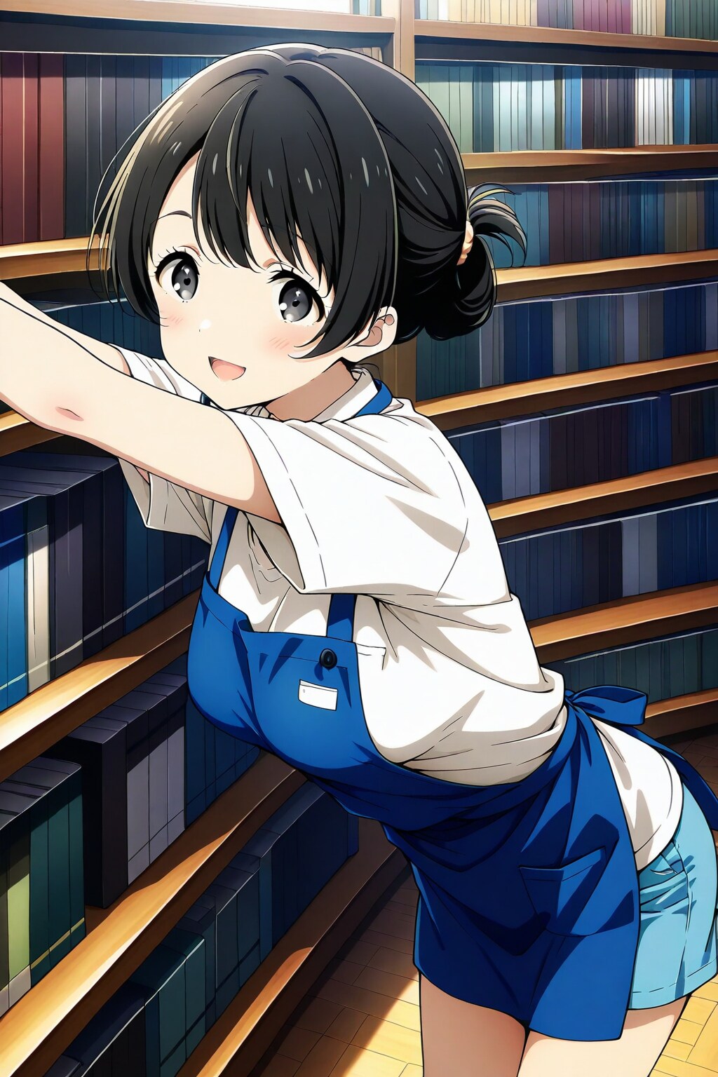 それいけ!って感じですかね、元気に背中を押してくれる司書さん | の人気AIイラスト・グラビア