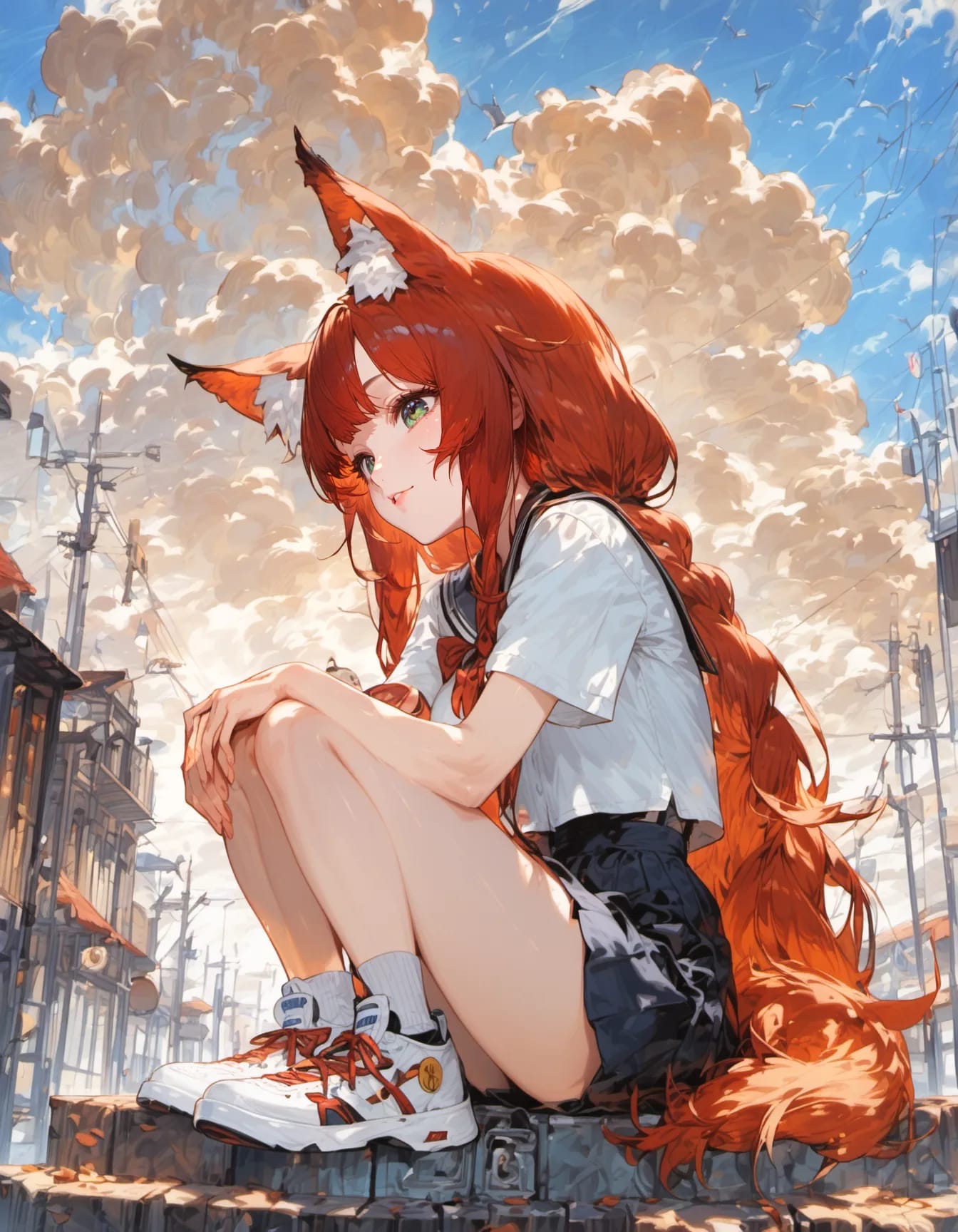 Foxfire Under Summer Clouds | の人気AIイラスト・グラビア