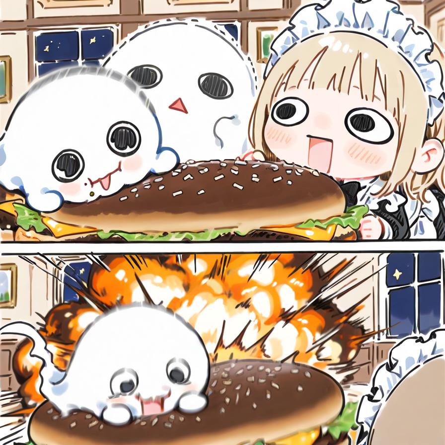 おバーガーはやっぱりすごかった🍔💥💥💥 | の人気AIイラスト・グラビア