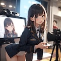 報道陣対応する軍服娘 9枚目
